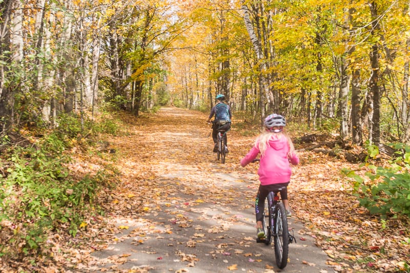 Biking the Stowe Recreation Path in Vermont New England (3)
