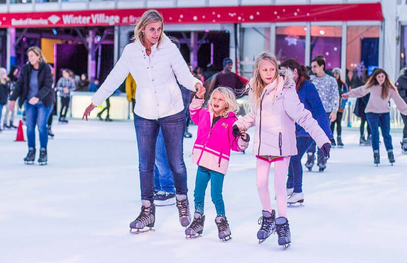 Go ice skating at Bryant Park - things to do in New York at Christmas