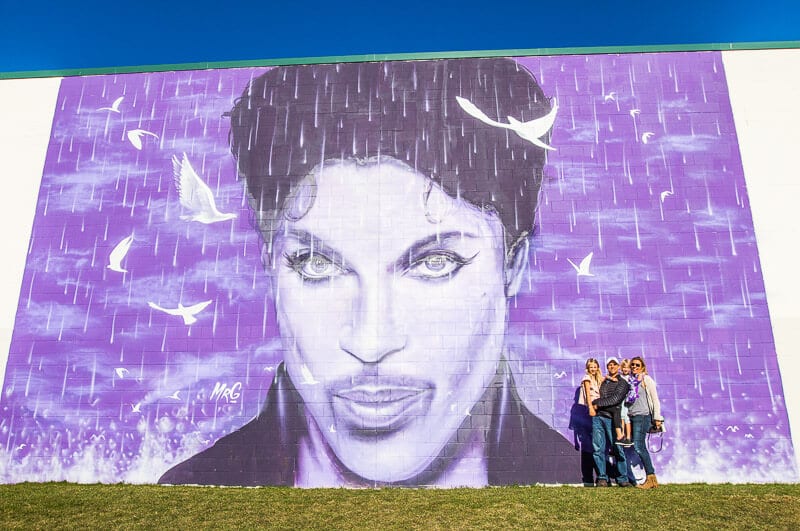 Prince mural in Minneapolis