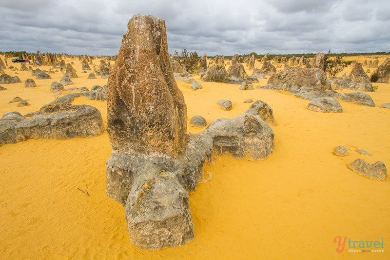 pinnacle shaped rocks in desert