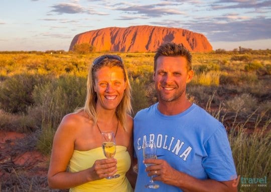 Sunset drinks at Uluru, Northern Territory, Australia